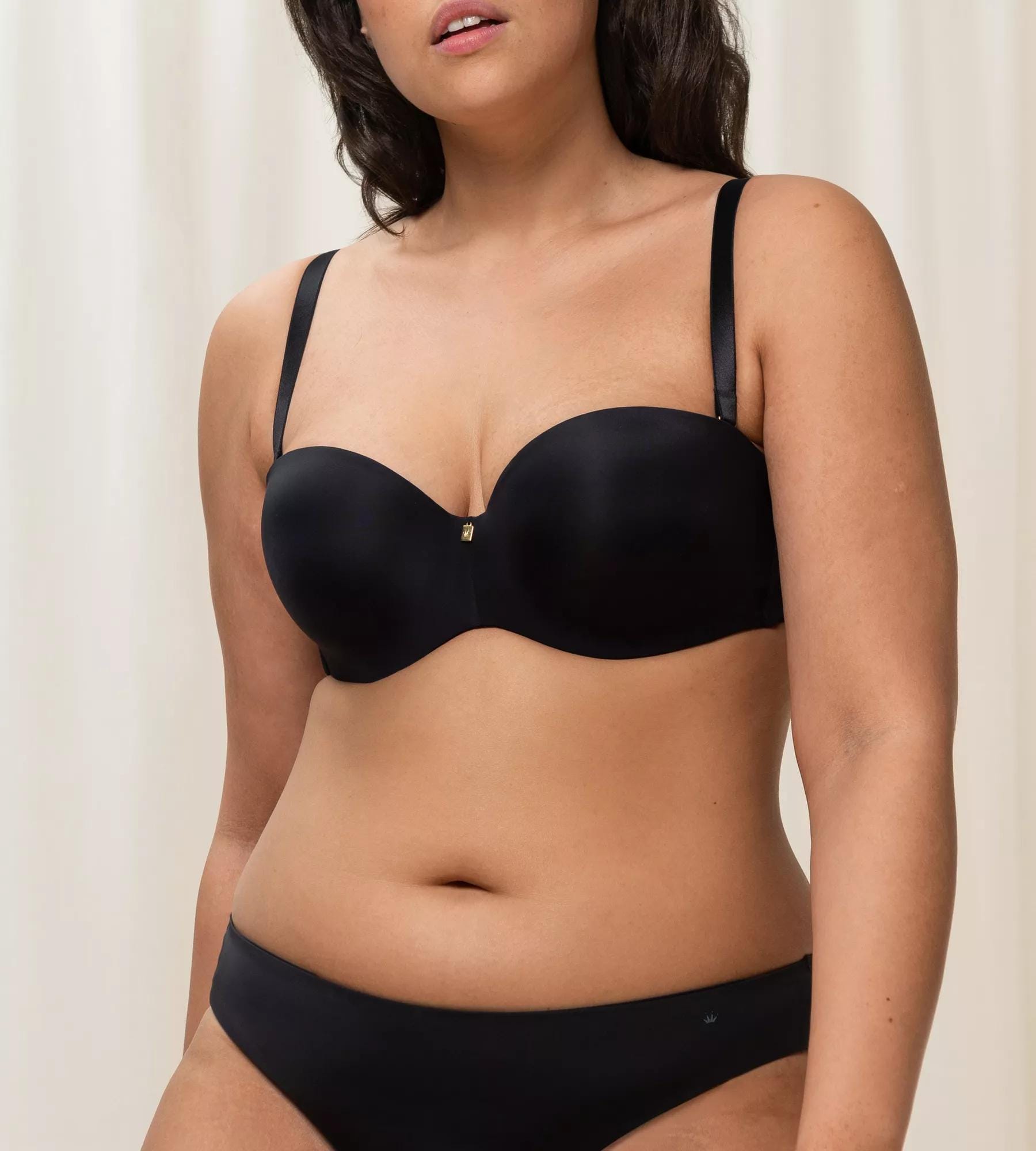 Бюстгальтер с косточками с плотными чашками и отстегивающимися бретелями