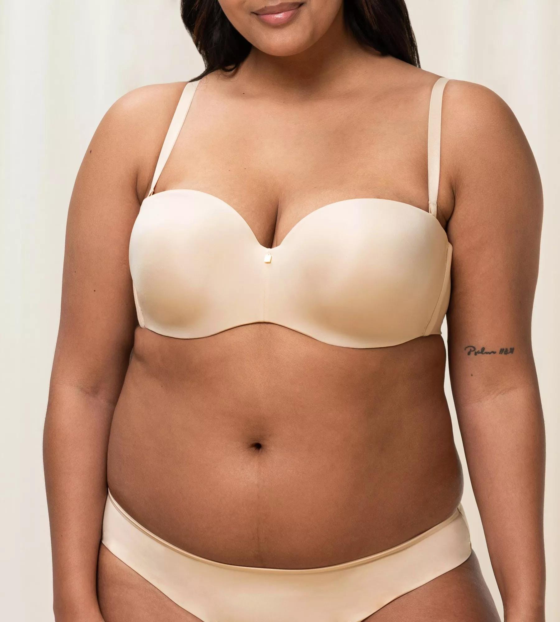 Бюстгальтер с косточками с плотными чашками и отстегивающимися бретелями