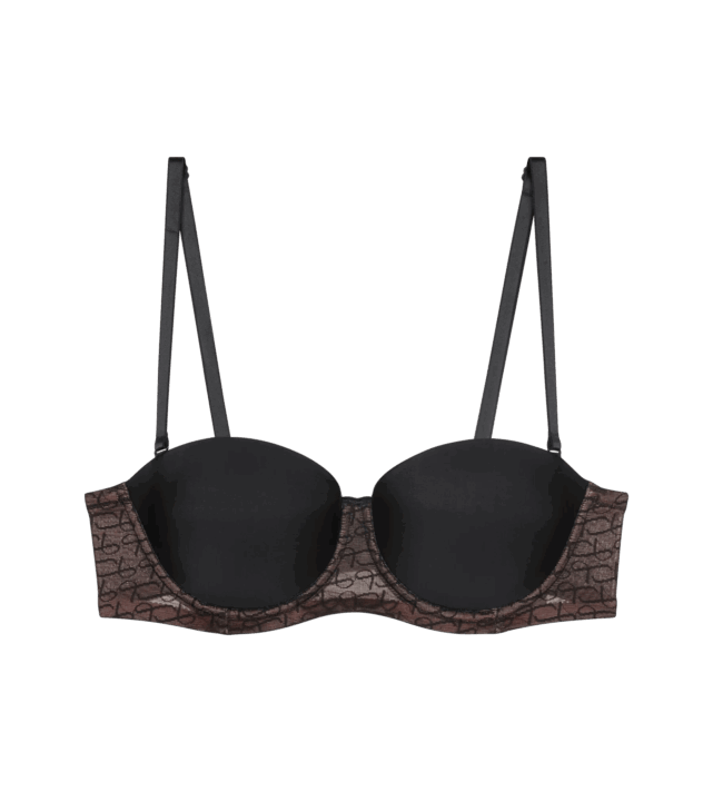 Бюстгальтер с косточками с плотными чашками и отстегивающимися бретелями