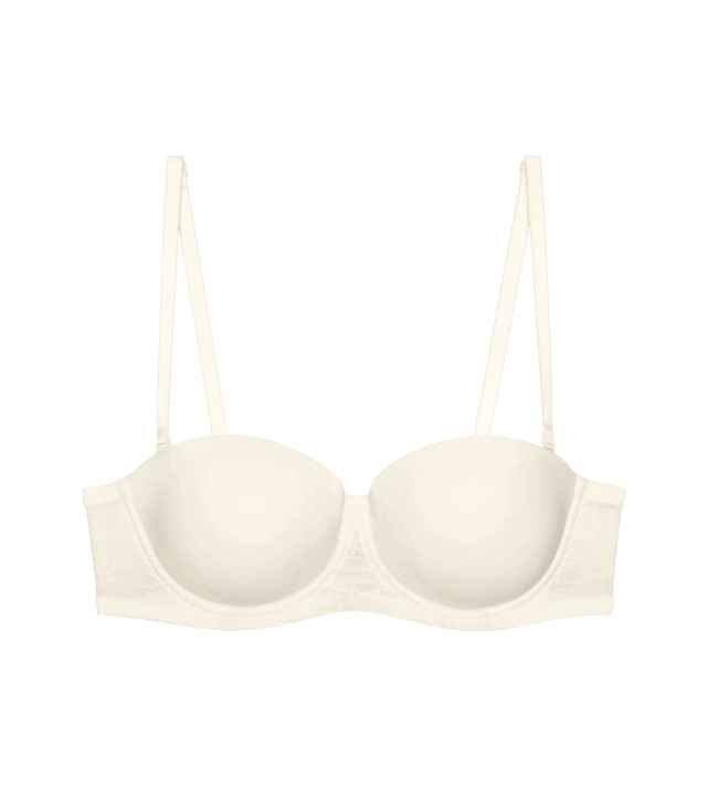 Бюстгальтер с косточками с плотными чашками и отстегивающимися бретелями